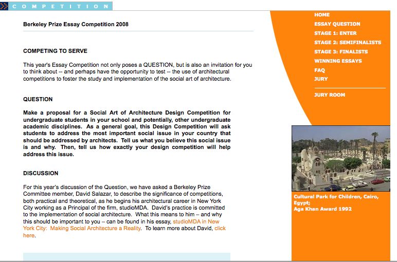 2007 Essay Prize Competition 2007 Essay Prize Competition